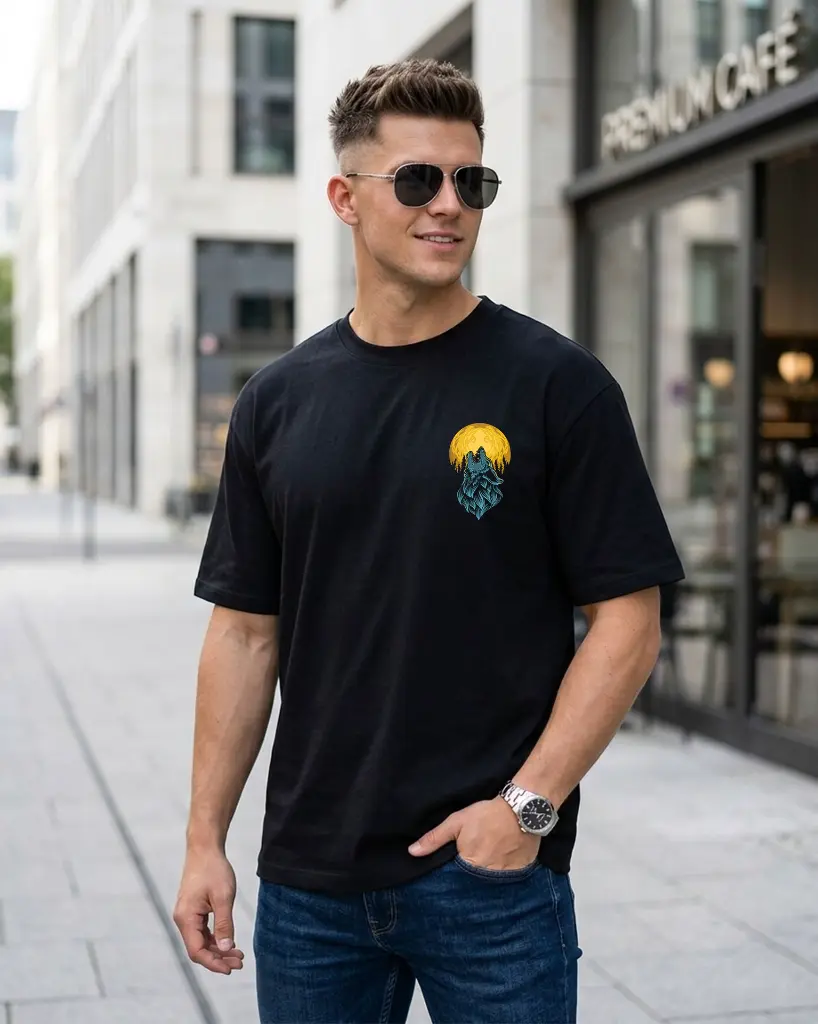 Wolf-roaring-on-the-moon-Unisex-Oversized-T-Shirt--frontside.webp