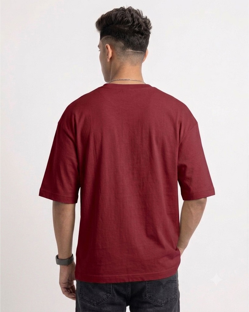Maroon-Oversized-T-Shirt---Hip-Hop-(180-GSM)-back.webp