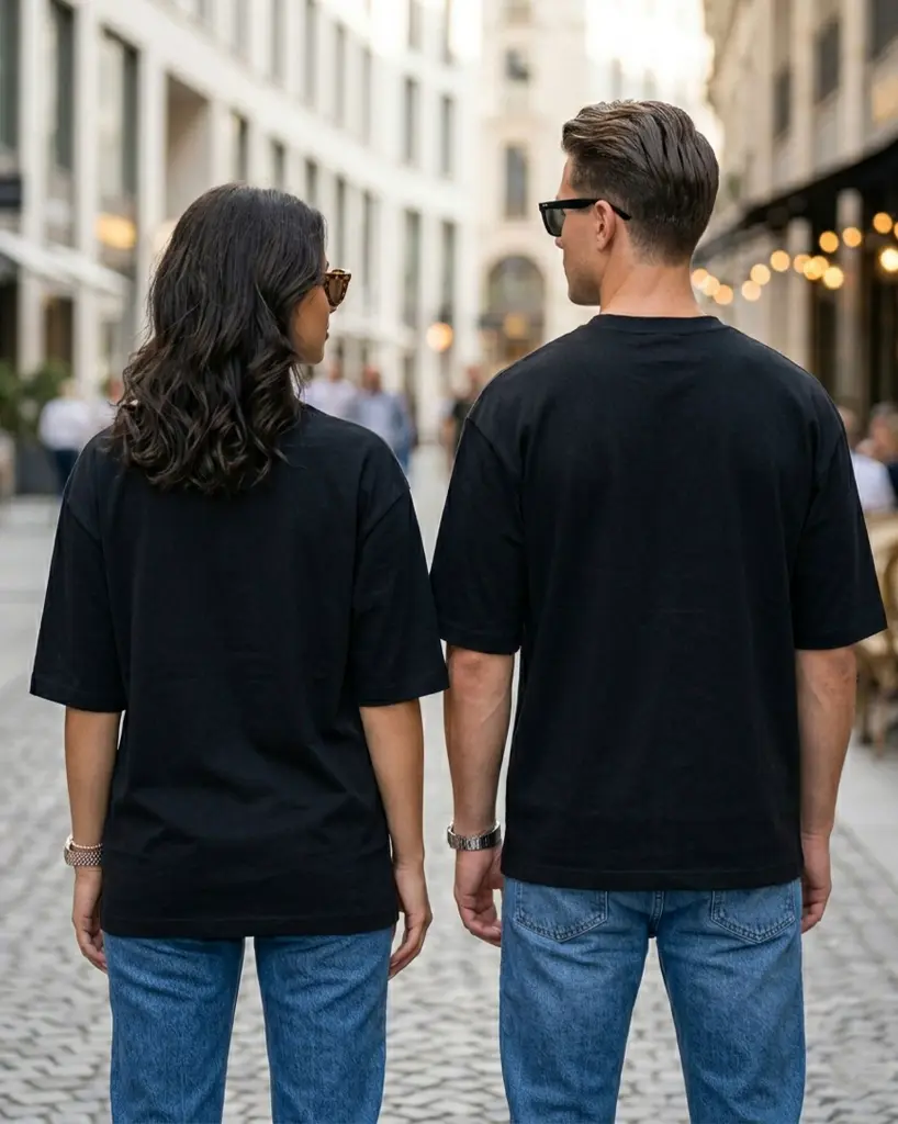 Couple-Black-Oversized-T-shirt-back.webp