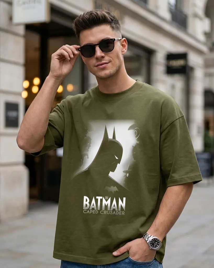 Olive-Green-Oversized-T-Shirt-The-Batman-Caped-Graphic-Printed.webp