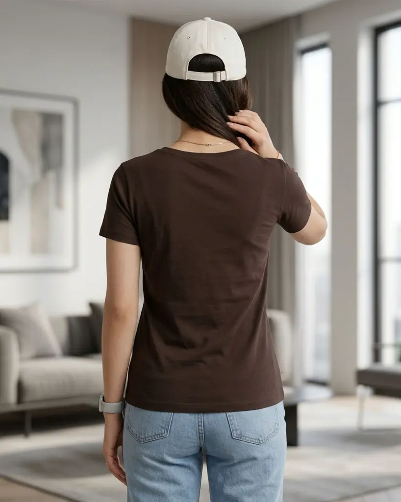 Cofee-Brown-Womens-Round-Neck-Back.webp
