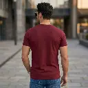 Make-your-Own---Maroon---Round-Neck-Half-Sleeves-T-Shirt------back-side.webp