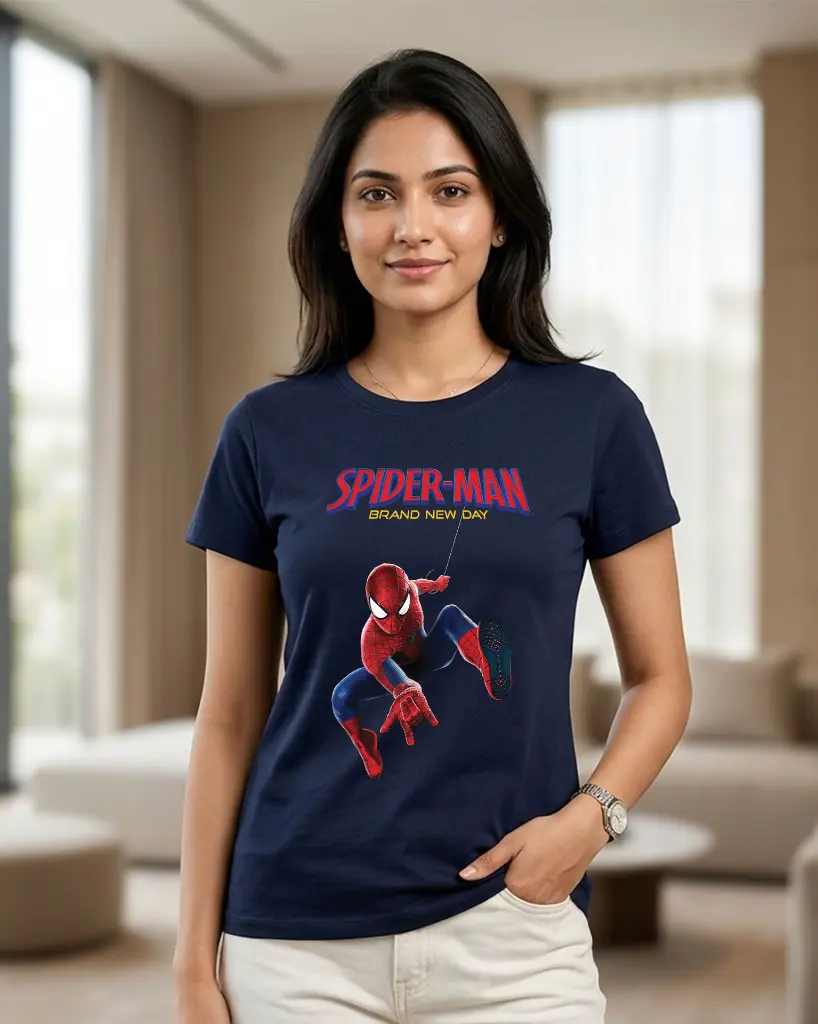 Navy-blue--Round-neckHalf-sleevs-T-Shirt-Spider-Man-Action-Graphic-Printed-Womens.webp