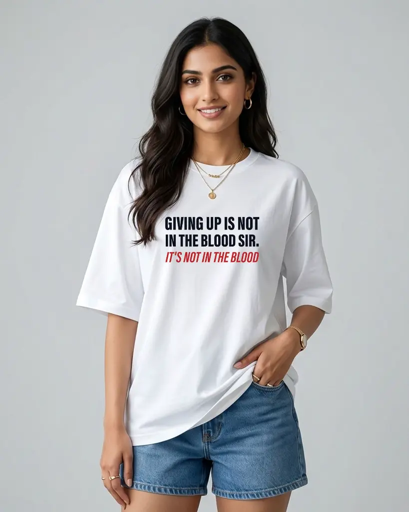 White-Round-Neck-T-Shirt-Giving-up-with-front.webp