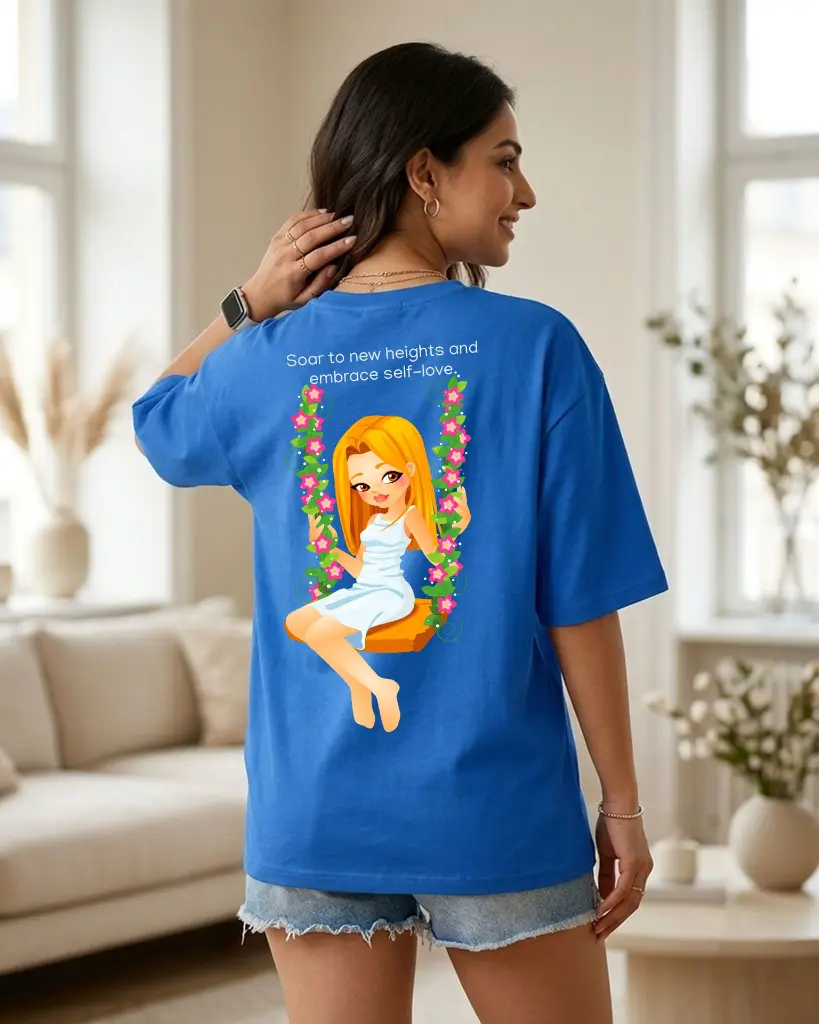 Beautiful-women-decorative-swing-oversized-tshirt-women-royalblue-back.webp