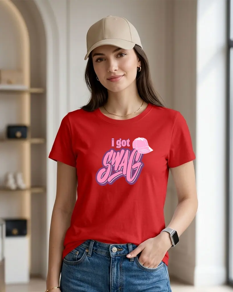 I-got-swag-Women's-Round-Neck-T-shirt-red-back.webp
