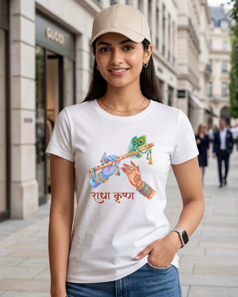 White-Womens-Roundneck-Tshirt-Radha-Krishna-Bansuri-Hand-front-side.webp