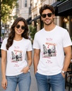Couple White Round Neck T-Shirt First Meet Better Together Always