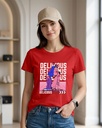 Delicious Round Neck Women's T-Shirt Graphic Printed