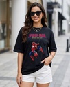 Women's Oversized T-Shirt Spider Man Action Graphic Printed