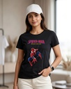 Spiderman Round Neck Women's T-Shirt Graphic Printed