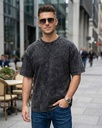Black Acid Washed Oversized T-shirt