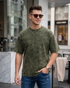 Olive Green Acid Washed Oversized T-shirt
