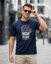 Navy Blue Classic Crew T-Shirt It's Always Beer Graphic Printed