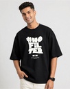 Black Oversized T-Shirt No Filter Graphic Printed